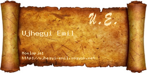 Ujhegyi Emil névjegykártya